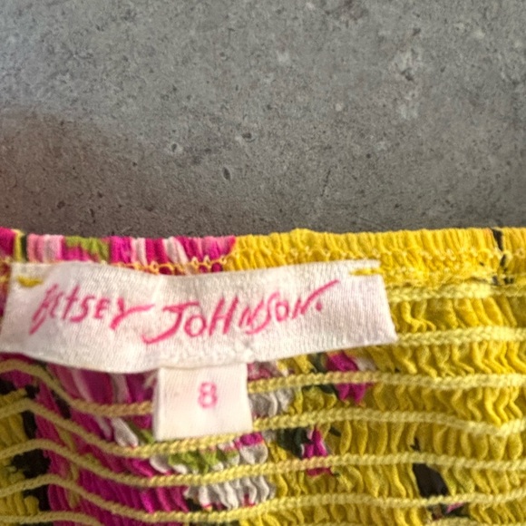 Betsey Johnson Strapless Yellow Floral Dress - Picture 10 of 10